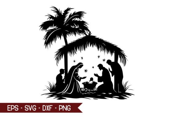 Download Baby Jesus Silhouette Vector Design - Jesus silhouette Collection