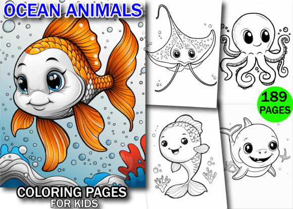 Download Ocean Animals Coloring Book for Kids - For Collection