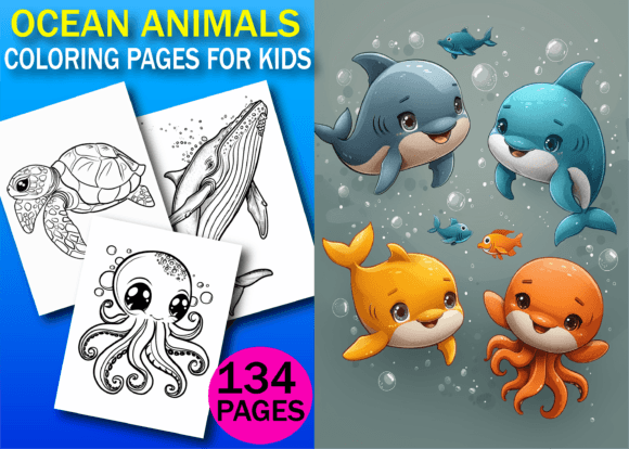 Download Ocean Animals Coloring Pages for Kids - For Collection