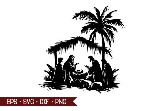 Download Baby Jesus Silhouette Vector Design - Jesus silhouette Collection