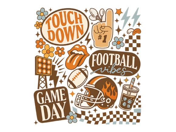 Download Vintage Football Game Day Touchdown - Football Collection