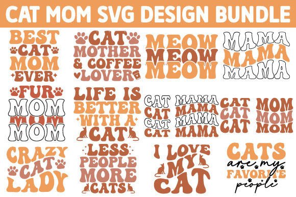 Download Cat Mom Svg Design Bundle - Mom svg design bundle Collection