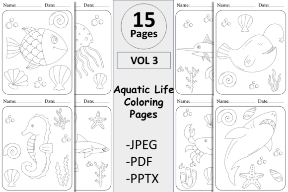 Download Ocean Animals Coloring Pages for Kids - For Collection