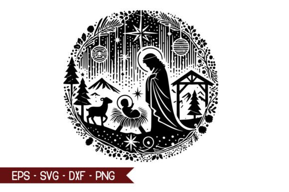 Download Baby Jesus Silhouette Vector Design - Jesus silhouette Collection