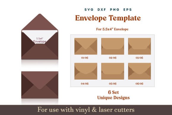 Download Envelope Template SVG for 5.5x4" Card - For Collection