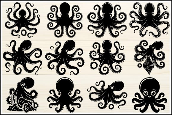 Download Octopus SVG Bundle for Cricut &amp; Laser - For Collection