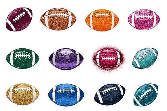 Download Glitter American Football PNG Bundle - Football Collection