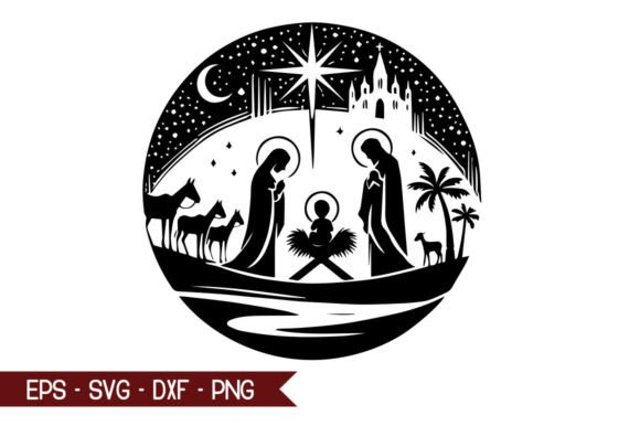 Download Baby Jesus Silhouette Vector Design - Jesus silhouette Collection