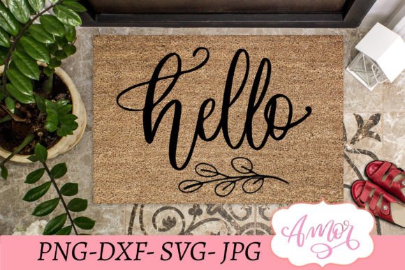Download Hello SVG Design for Porch Signs - For Collection
