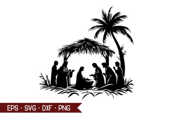 Download Baby Jesus Silhouette Vector Design - Jesus silhouette Collection