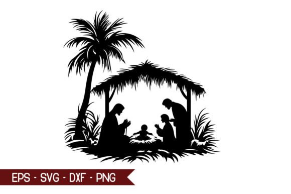 Download Baby Jesus Silhouette Vector Design - Jesus silhouette Collection