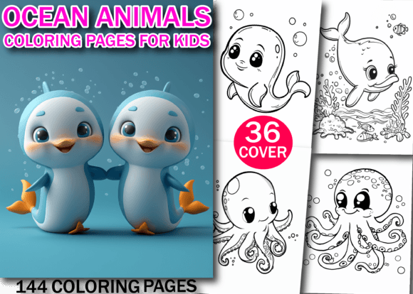 Download Ocean Animals Coloring Pages for Kids - For Collection