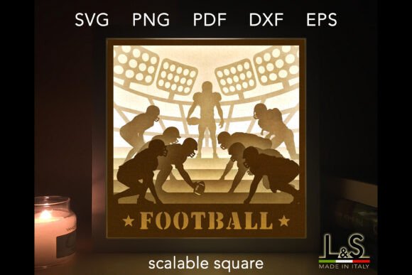 Download American Football Shadow Box Svg Files - Football Collection
