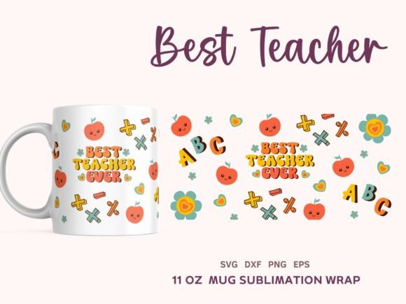 Download Gift for Teacher 11oz Mug Wrap SVG - For Collection