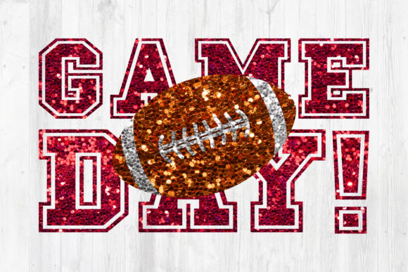 Download Football Game Day Red Glitter - Football Collection