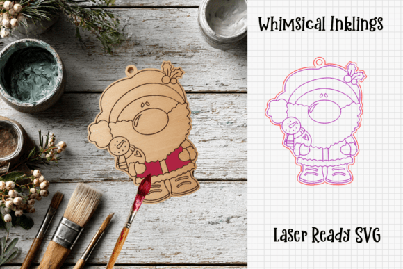Download Paint Me Snowman Santa Laser Ready SVG - Laser ready svg Collection