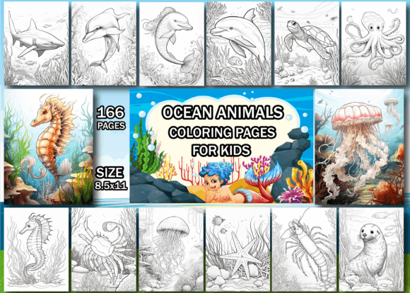 Download Ocean Animals Coloring Book for Kids - For Collection