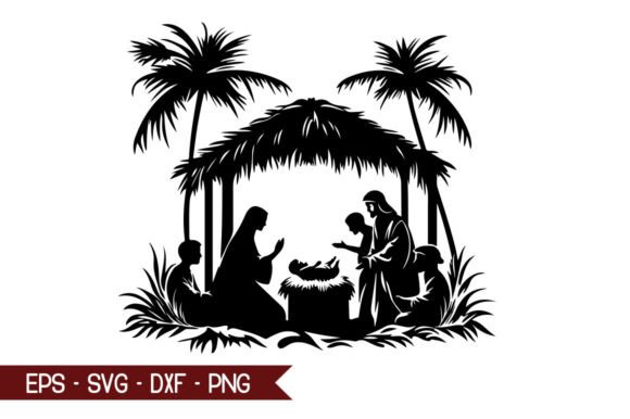 Download Baby Jesus Silhouette Vector Design - Jesus silhouette Collection
