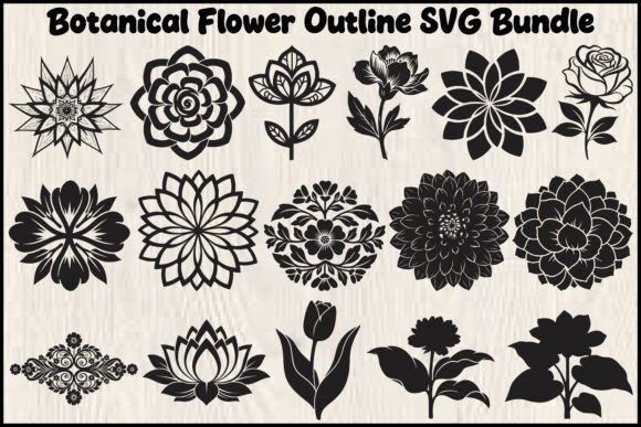 Download Botanical Floral Cut Files for Cricut &amp; - For Collection