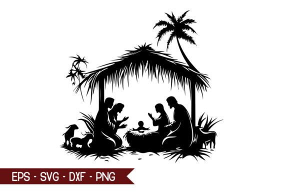 Download Baby Jesus Silhouette Vector Design - Jesus silhouette Collection
