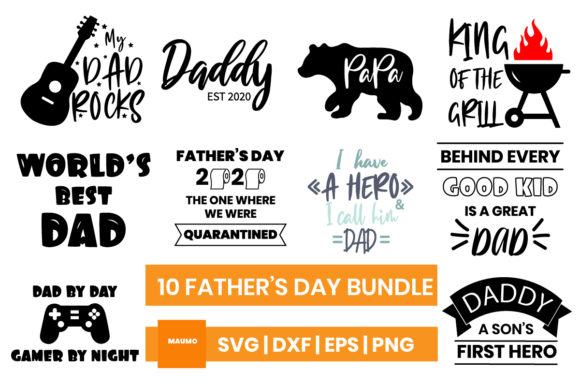Download 10 Designs Bundle for Father's Day - For Collection