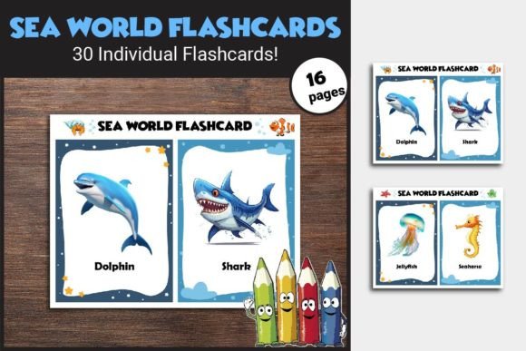 Download Ocean Animals Flashcards for Kids - For Collection