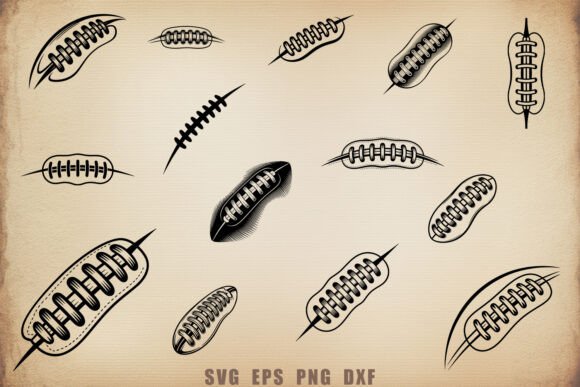 Download Football Laces &amp; Seam SVG Bundle - Football Collection