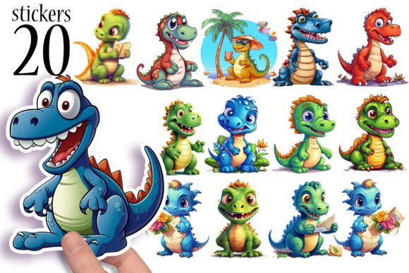 Download Printable Dinosaur Stickers for Kids PNG - For Collection